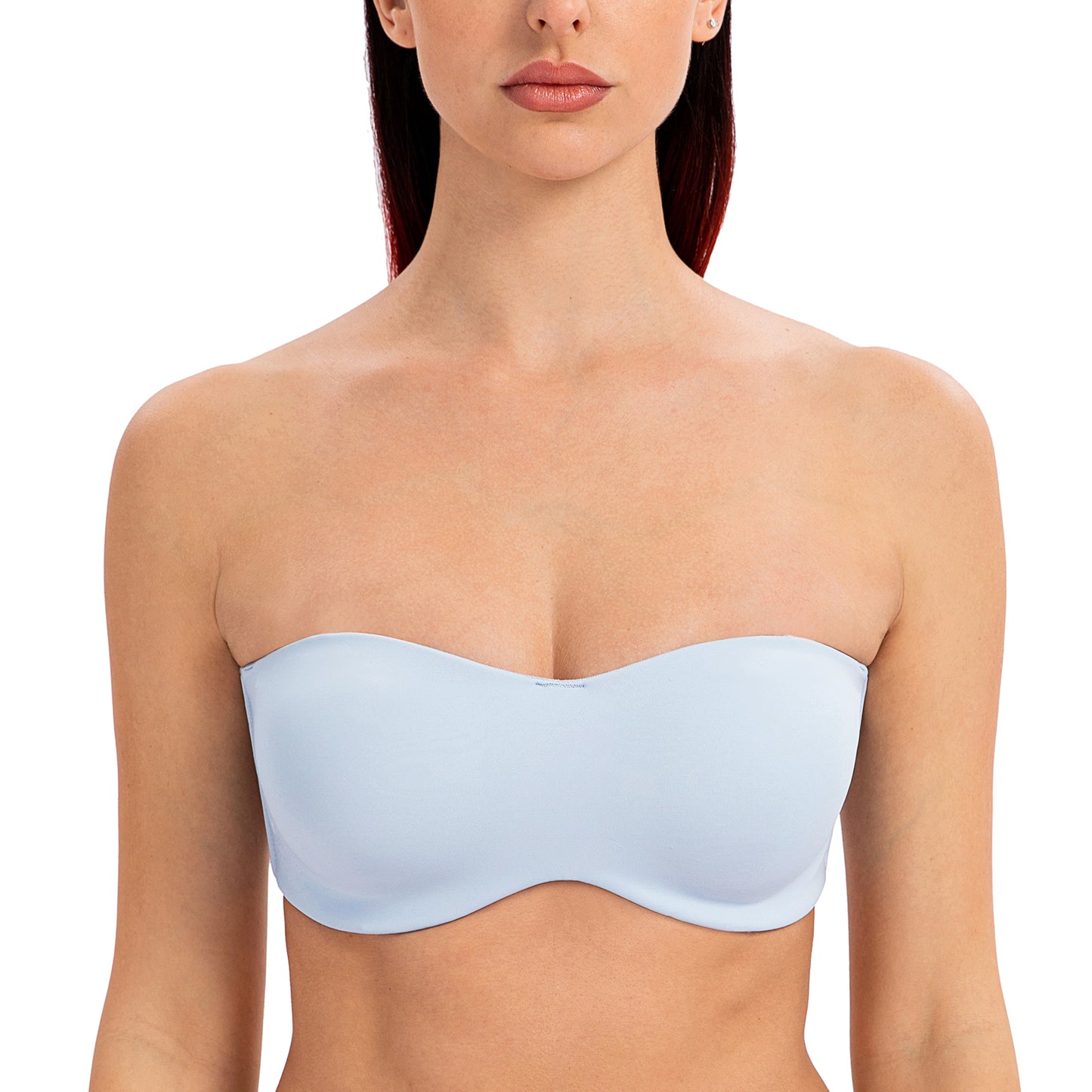 Meleneca Womens Strapless Bra For Large Bust Minimizer Unlined Bandeau With Underwire 