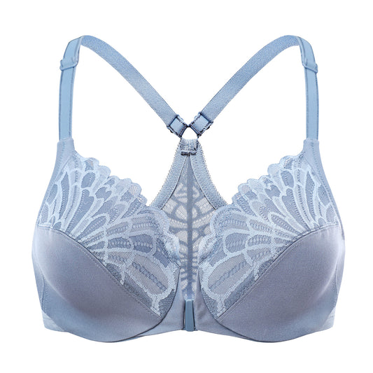 MELENECA Racerback Front Closure Unlined Underwire Bra